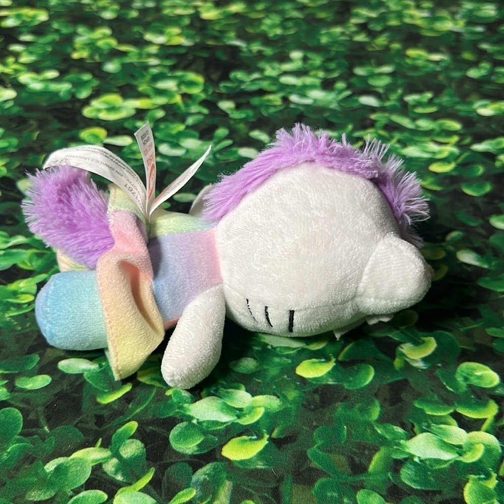 Fiesta Sanrio Hello Kitty Unicorn Flower Plush Toy 7” pastel rainbow - Picture 9 of 14